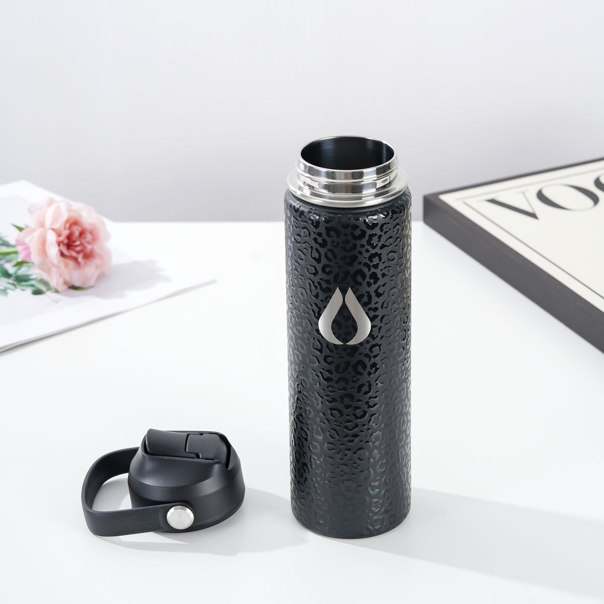 Vandflaske - 650ML - Black Leopard