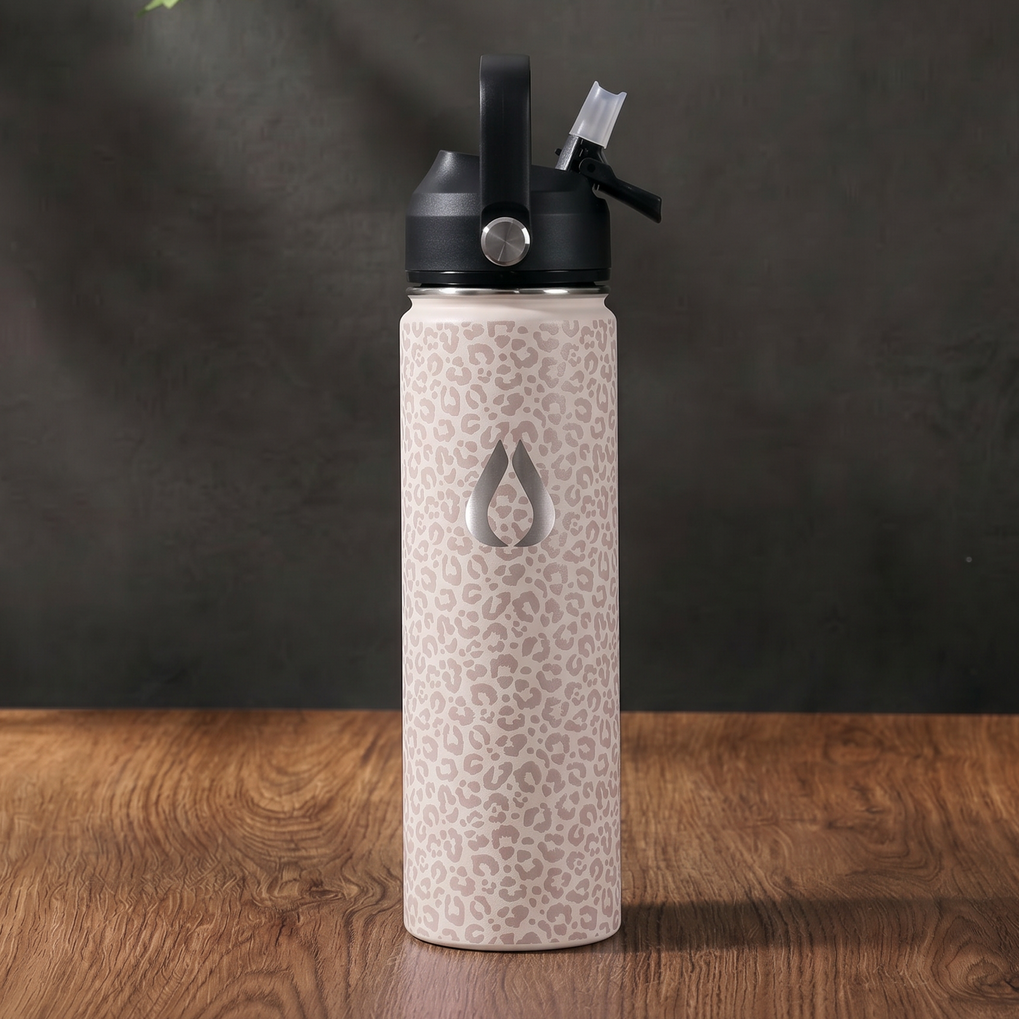 Vandflaske - 650ML - Cream Leopard