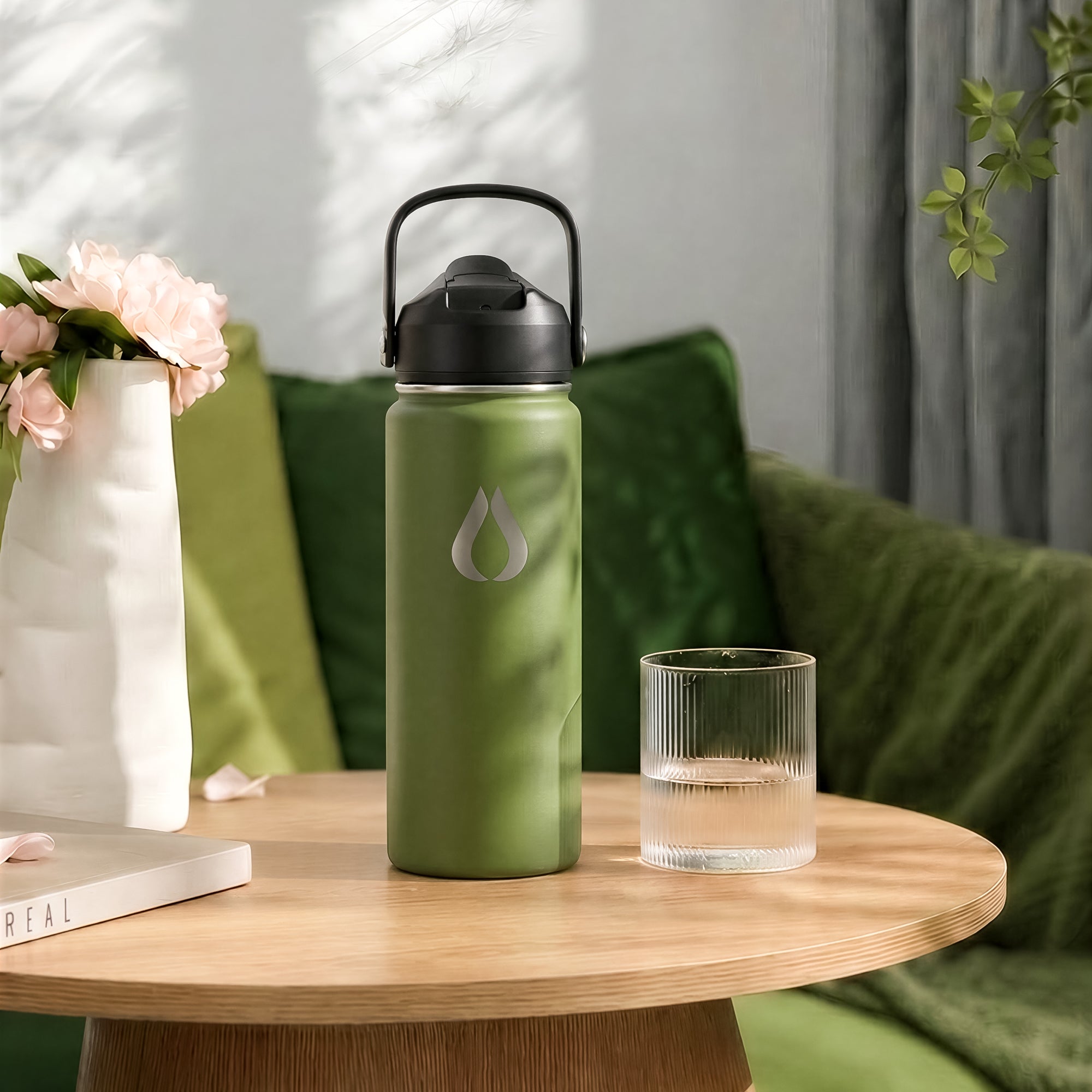 Vandflaske - 500ML - Dark Olive