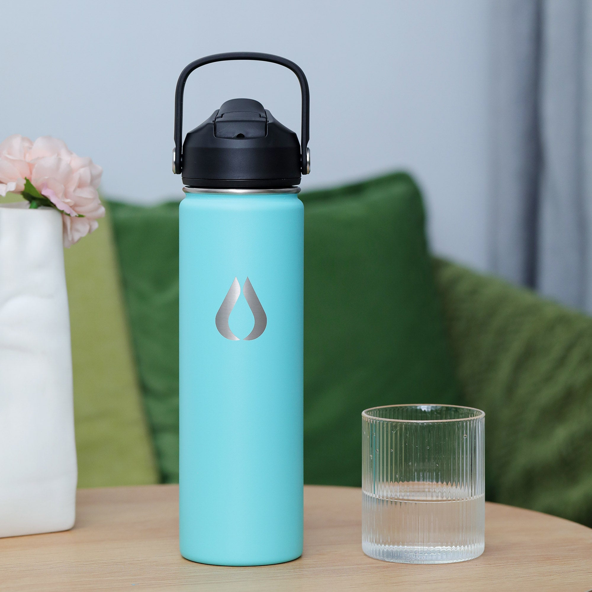 Vandflaske - 650ML - Turquoise