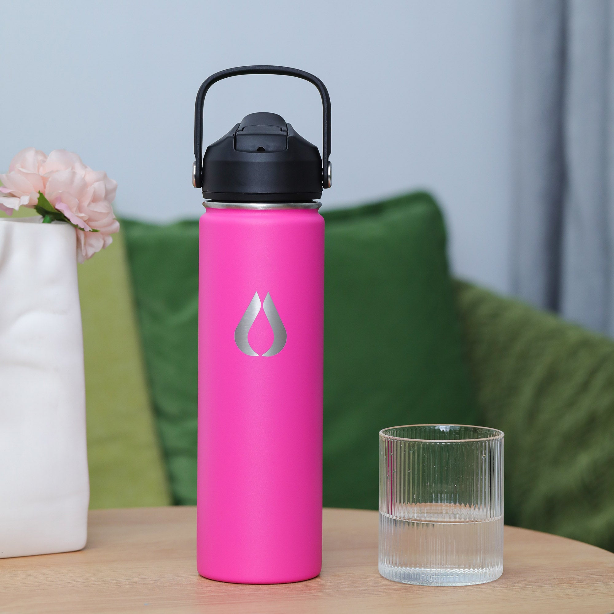 Vandflaske - 650ML - Hot Pink