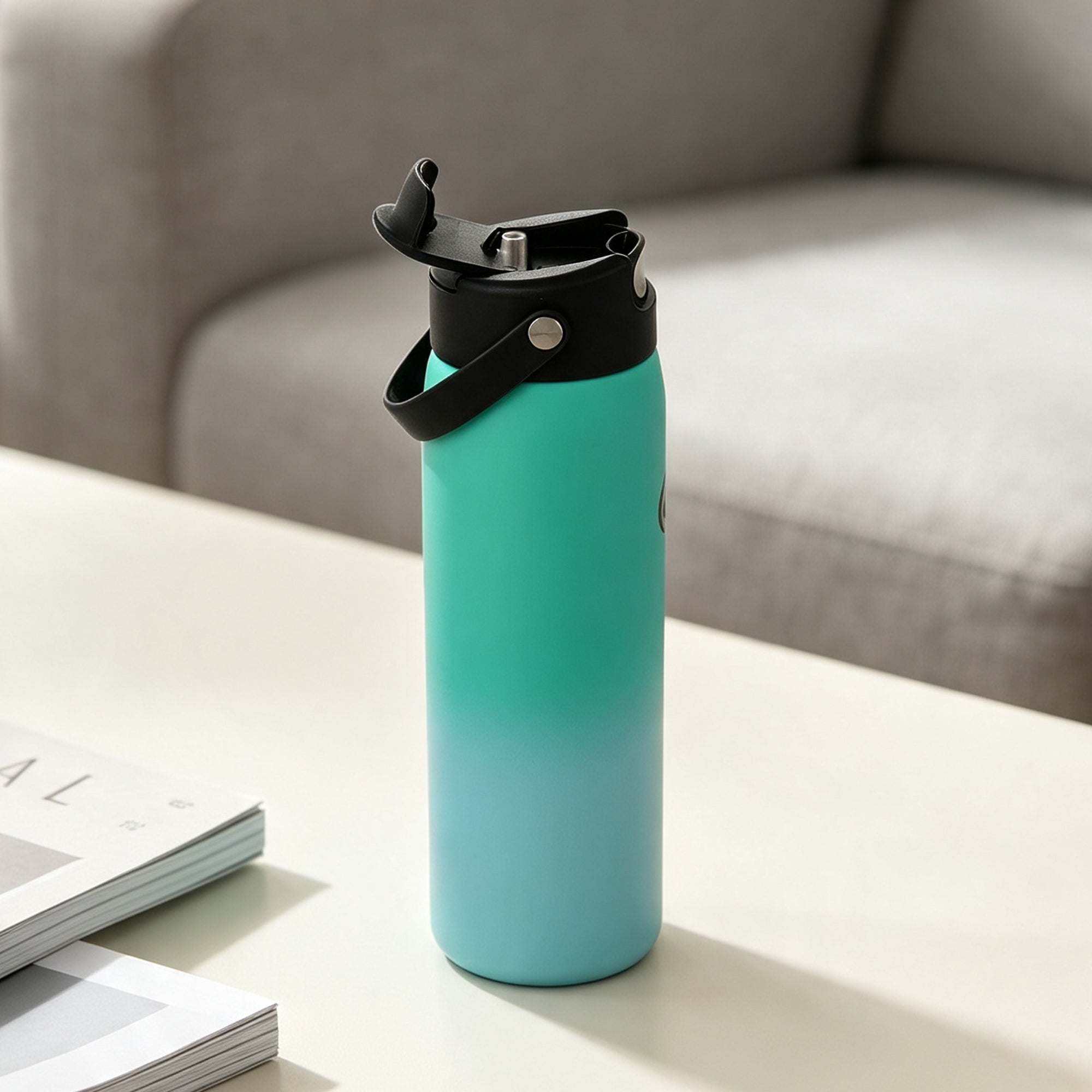 Vandflaske - 2 i 1 - 710ML - Green Sky