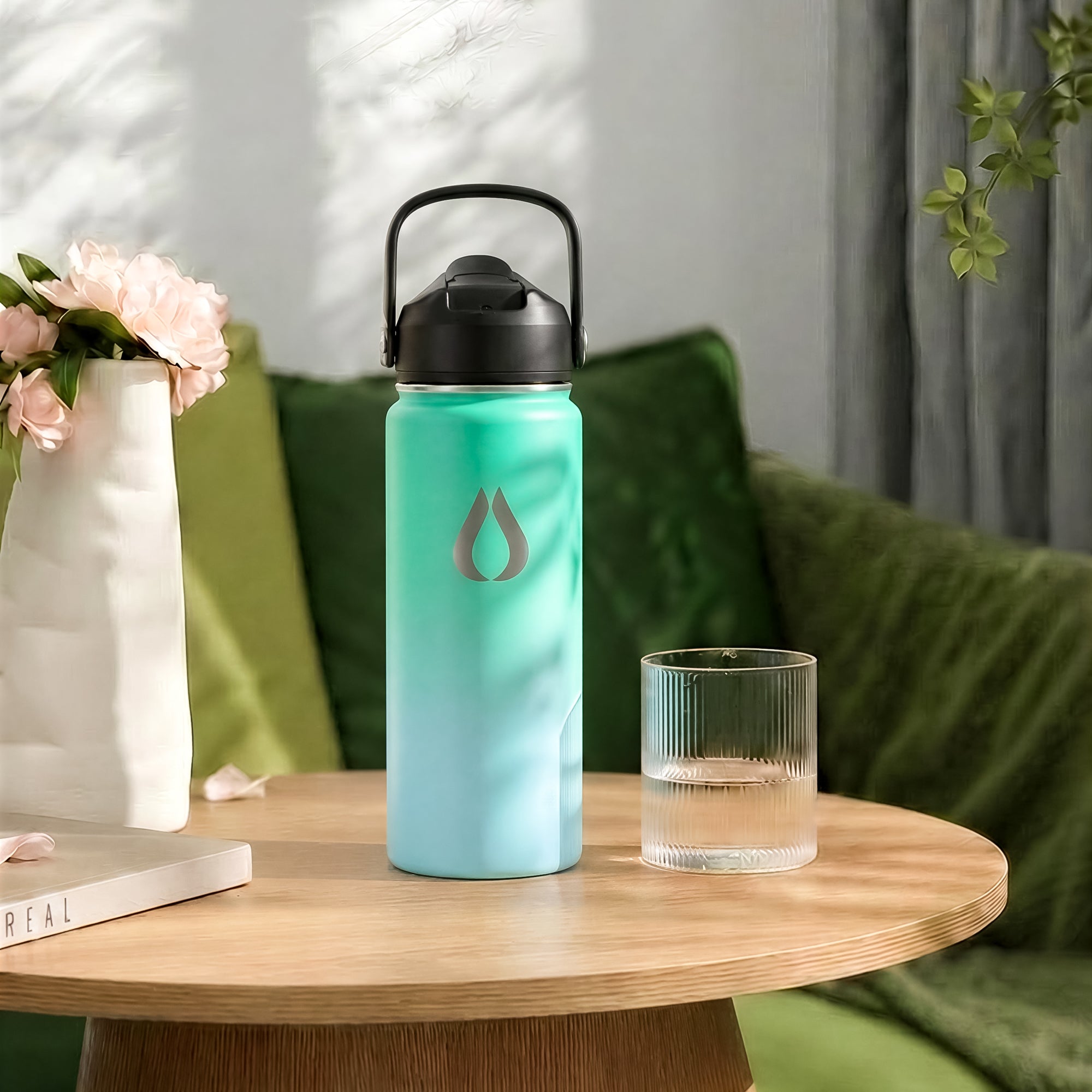 Vandflaske - 500ML - Green Sky