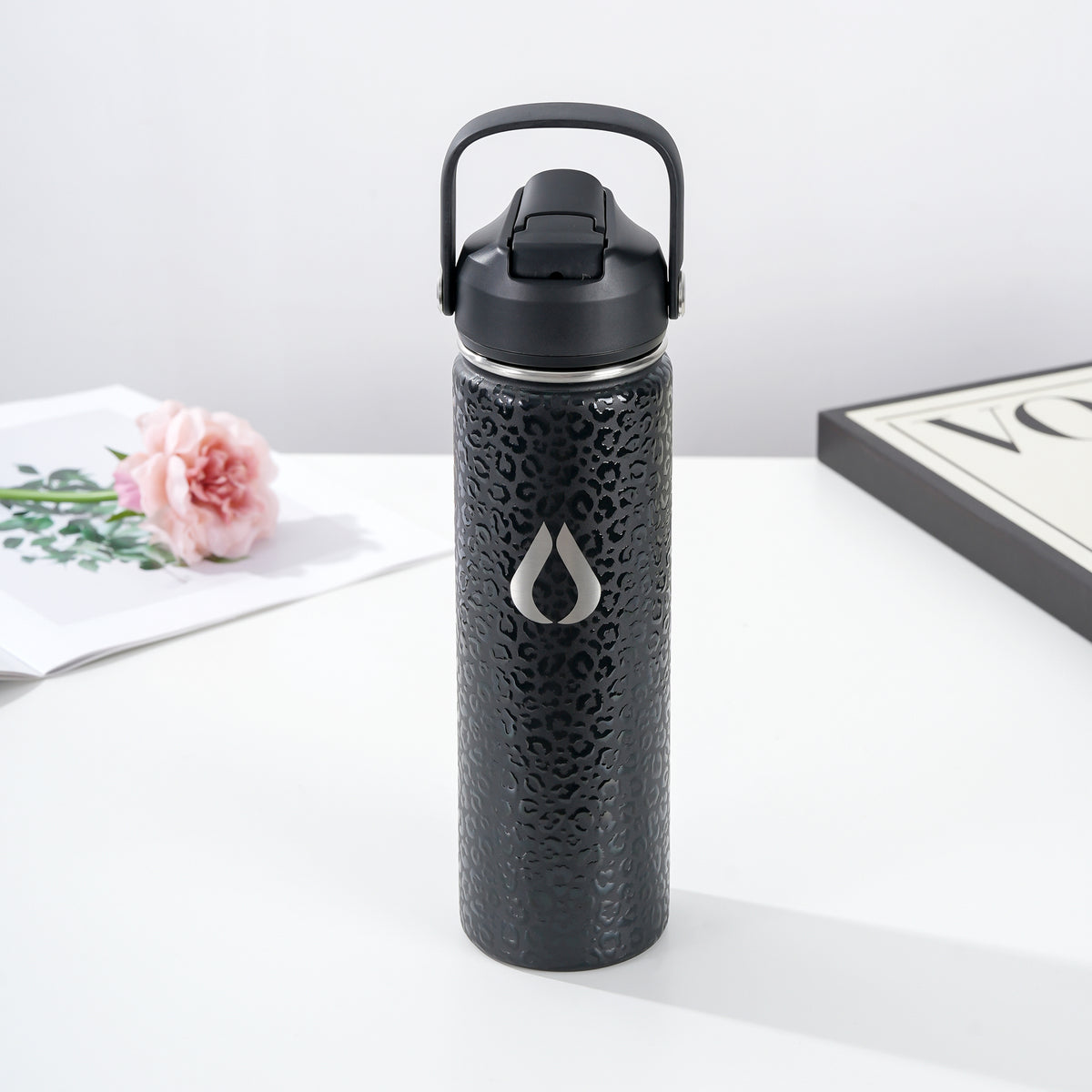 Vandflaske - 650ML - Black Leopard