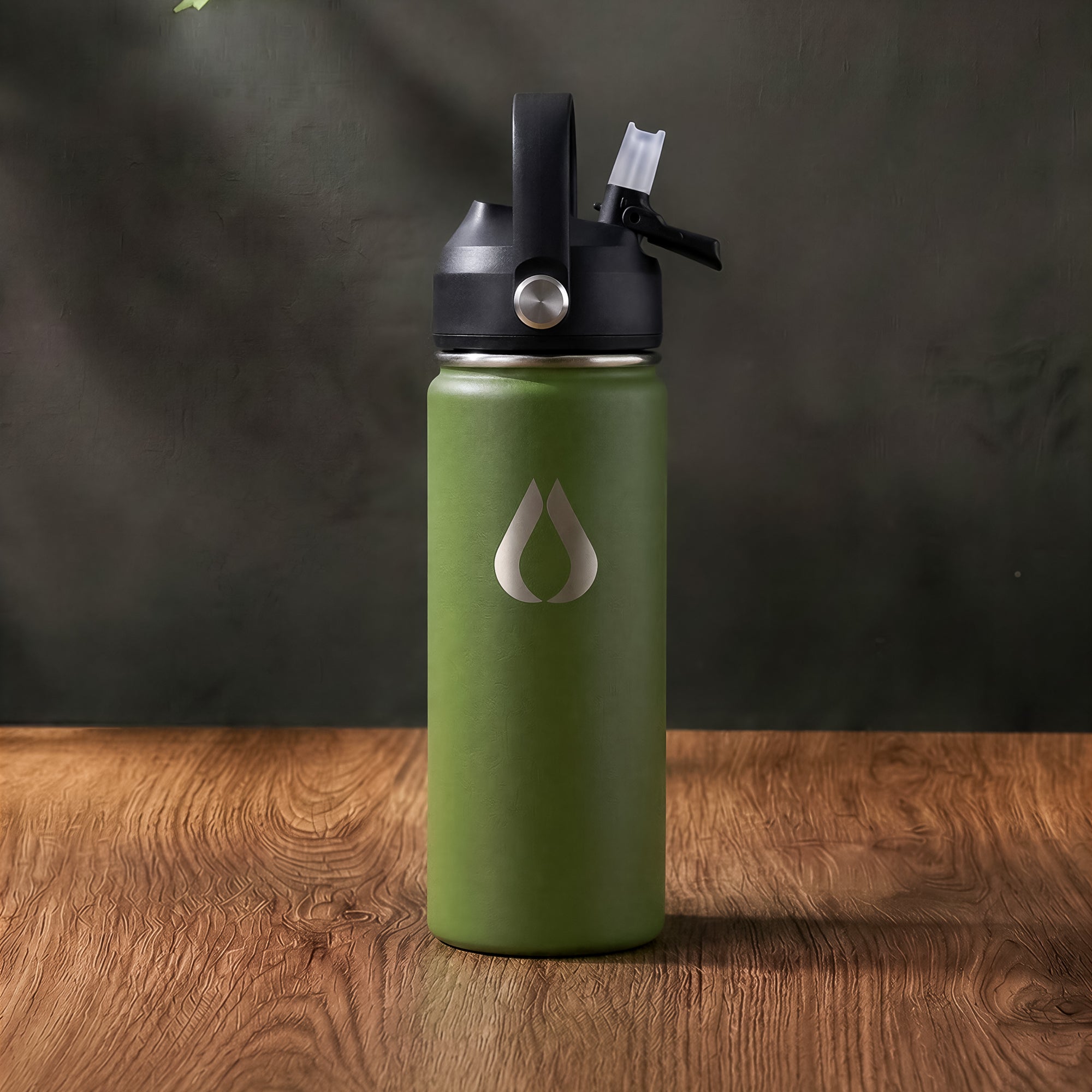 Vandflaske - 500ML - Dark Olive