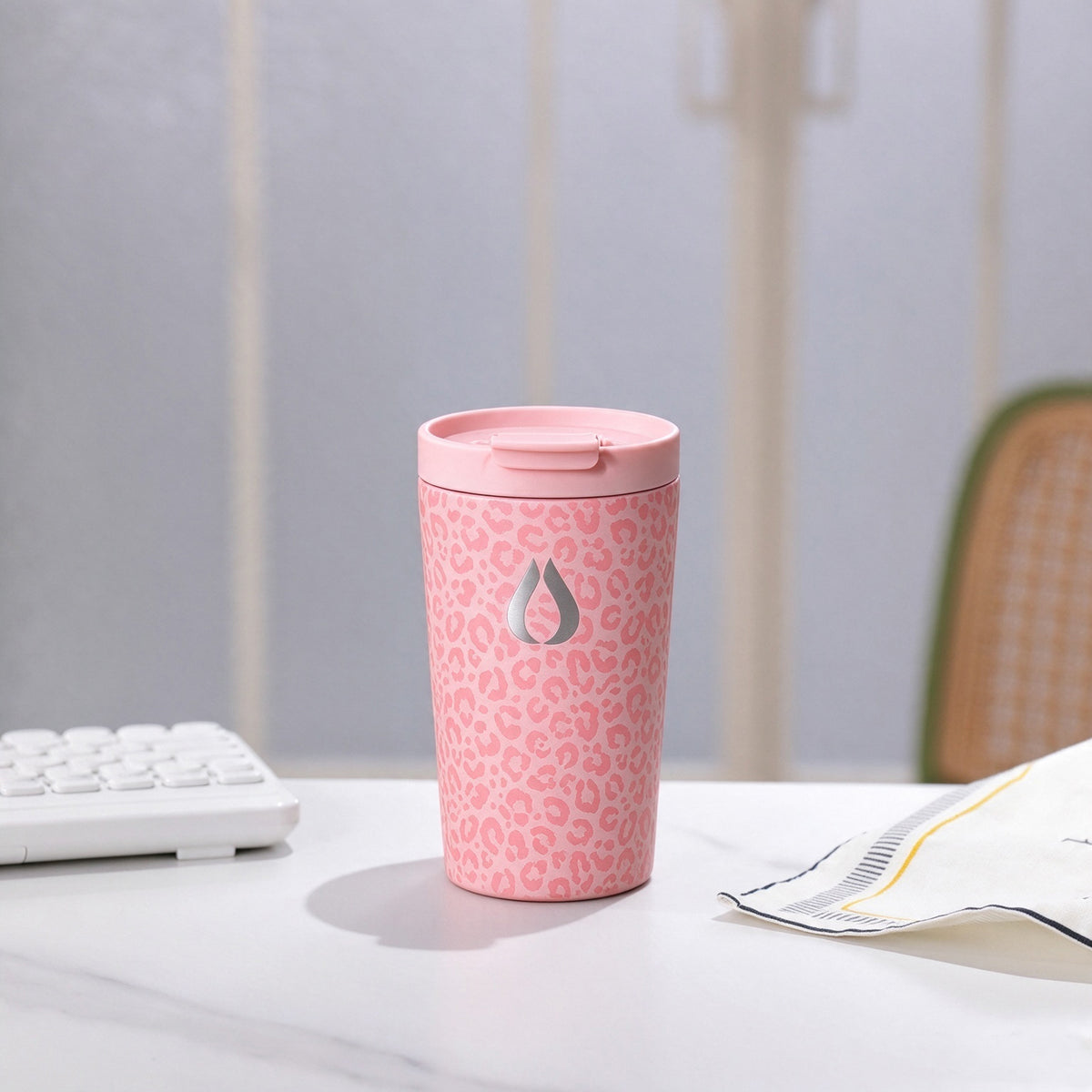 Kaffe Kop - 400ML - Pink Leopard