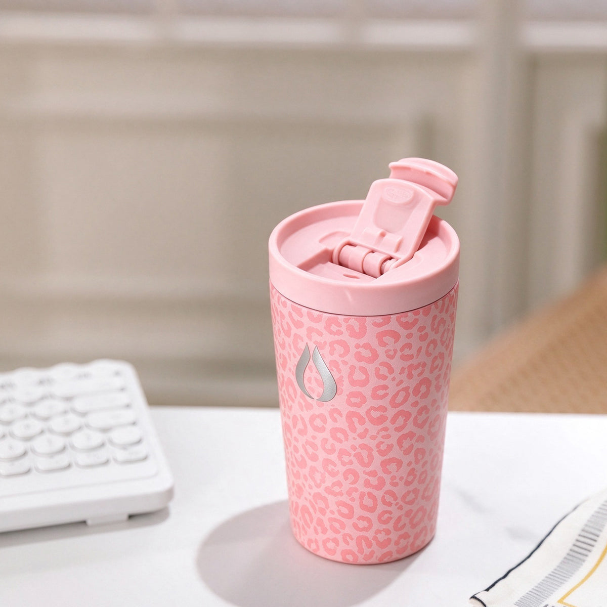 Kaffe Kop - 400ML - Pink Leopard