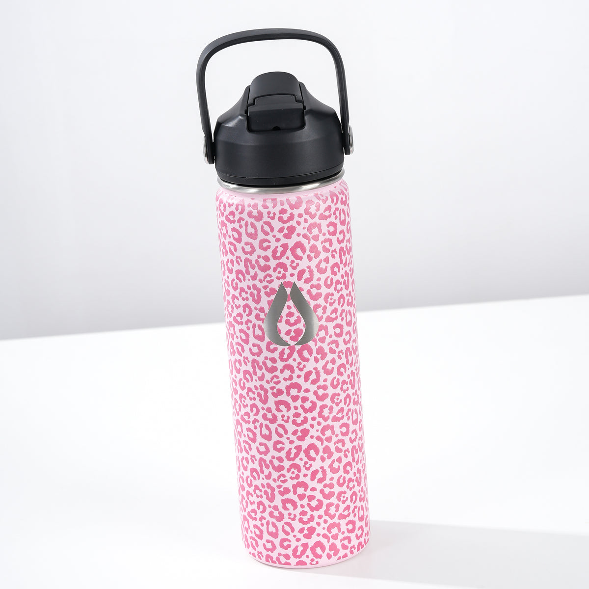 Vandflaske - 650ML - Pink Leopard