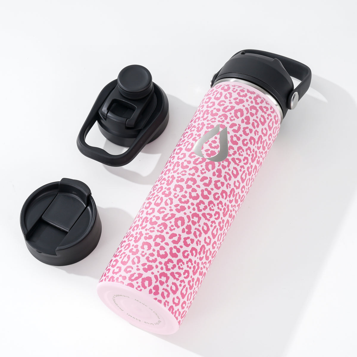 Vandflaske - 650ML - Pink Leopard