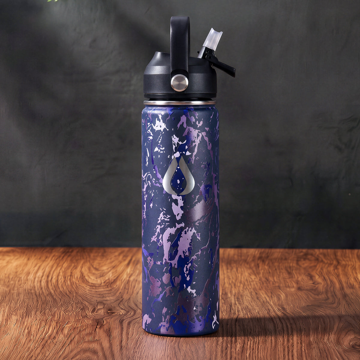Vandflaske - 650ML - Sapphire Marble