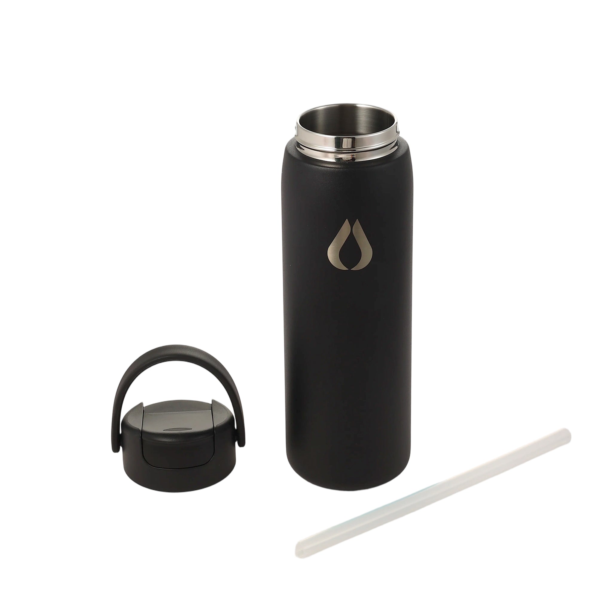 Vandflaske - 2 i 1 - 710ML - Sort